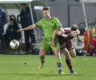 Galway United v Drogheda United SSE Airtricity League game at Eamonn Deacy Park.<br />
Galway United's Dra Costelloe