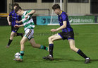 West United v Craughwell United at Eamonn Deacy Park.<br />
Fionn Dankert, West United and Liam Mulveen, Craughwell United