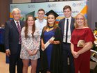 Emma Halloran, Funshona, Cross, Cong, who was conferred with the degree of B Sc, Honours, in Chemical and Pharmaceutical Science, at the GMIT conferring ceremonies in the Galmont Hotel. Emma is pictured with her parenta Tommy and Concepta, sister Rebecca, and brothers Thomas and Paul.
