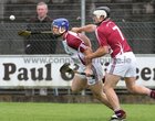 Galway v Westmeath Leinster Senior Hurling Championship Quarter Final at Cusack Park, Mullingar.<br />
Galway's Cyril Donnellan and Westmeath's Paul Greville 