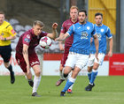 Galway United v Finn Harps SSE Airtricity League game at Eamonn Deacy Park.<br />
Galway United's Eoin McCormack and Gareth Harkin, Finn Harps
