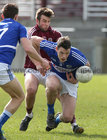 Laois v Galway Allianz Football League Division 2, round 3 game at Tuam Stadium.<br />
Galway's Paul Conroy and John O'Loughlin, Laois
