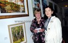 <br />
Margaret O' Dwyer, Salthill and Jean Tomkins, Highfield Park, at the opening of an art exhibition at the Mechanics Institute Middle Street. 