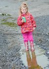 <br />
Gemma Turley, Athlone, all dress up walking through the puddles, at the Texel Champion Flock, competition at Padraic Nilands Farm, Ardrahan  open Day.