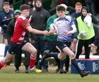 St Joseph's College "The Bish" v St Muredach's College Top Oil Schools Senior B Cup final at the Sportsground.<br />
Jason Monroe, St Joseph’s College and Robbie Nortoin, St Muredachs College
