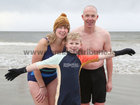Ann Potter and Damien Sheridan, Lisheenkyle, Athenry, with their son Rían (10),  at Blackrock for their Christmas Day swim.