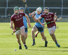 Galway v Dublin Allianz Hurling League Division 1B game at the Pearse Stadium.<br />
Galway's Cathal Mannion and Padraig Mannion, and Dublin's Rian McBride and Liam Rushe