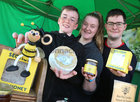 Alan Faherty, Aran Islands Goats Cheese, Inis Mór, and Aoife Leahy and Michael Nestor, Sliabh Aughty Honey & Natural Irish Skincare, Loughrea, at the Galway International Food and Craft Festival in Salthill Park last weekend.