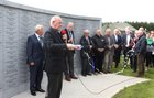 Fr. Pat Kenny P.P during the blessing ceremony at the opening of Sarsfields GAA Club new grounds at New Inn.