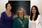 Attending the opening of an Exhibition of New Paintings by artist, Karla Enright, at the Tamarind Restaurant, Spanish Arch, (from left),<br />
Sheelagh Mulcair, (Hope Foundation Charity), Carmel Brennan, President of Galway Chamber of Commerce, who officially opened the exhibition, and artist, Karla Enright.