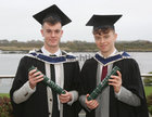 Alex Fearon, Oranmore, who was conferred with a Bachelor of Business (Honours) in Accounting and Rory Carberry, Carnmore, who was conferred with a Bachelor of Business (Honours) in Finance and Economics, at the Atlantic Technological University (ATU) conferring ceremony in the Galmont Hotel.