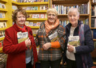 Margaret Cassidy, Vera Dolan and Carmel Benson, all from Renmore, at the launch of Padraic McCormack's book 'Beneath the Silence' in Charlie Byrne's Bookshop.