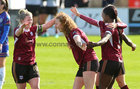 Galway United v Bohemians SSE Airtricity Women's Premier Division 2024 game at Eamonn Deacy Park.<br />
Galway United's Therese Kinnevey (centre) celebrates after scoring a goal