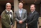 Fergal O'Riordan, ACC Bank, Brian Fallon, DHKN, and John Divilly of Connacht Rugby at the Western Society of Chartered Accountants Christmas lunch at the Radisson Blu Hotel.