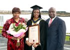 Hosanna Ehimare Brave, Knocknacarra, with her parents Edyth and Francis after she was conferred with the degree of B Sc, Honours, in Applied Biology and Biopharmaceutical Science, at the GMIT conferring ceremonies in the Galmont Hotel.