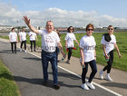 Some of the many people at South Park while taking part in the Galway Memorial Walk in aid of Galway Hospice last Sunday.