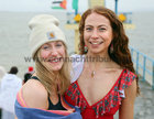 Eleanor O'Kelly and Christine Ní Dhonnacha, both from Salthill, at Blackrock for their Christmas Day swim.
