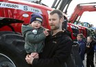 Ken Sweeney and his son Joe (2) from Kilcolgan at Athenry Mart last Sunday before the start of the East Galway Tractor Run in aid of Hand in Hand, the Children's Cancer Charity. 