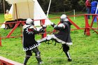 <br />
Lara and Lorraine in action,  at the Full Contact Medieval Tournament Claregalway Castle Shield Event. 