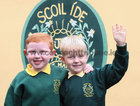 Friends Thomas McDonagh from Barna, left, and Adam Power, Knocknacarra, after attending their first day at Scoil Ide, Árd Na Mara, Salthill.