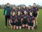 University of Galway v Queens University Belfast Kay Bowen Cup 7s game at the University of Galway grounds, Dangan.<br />
Back row (L-R) Diarmuid Codyre (coach), leana Spazzi, Eabha Bracken O’Brien, Miriam Finnegan, Emer Cafferkey and Rosie Ní Dhubhghaill. Front row (L-R): Casie O’Connell, Laura Rooney, Kate O’Meara (captain) and Caoimhe Geraghty.<br />
