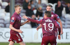 Galway United v UCD League game at Eamonn Deacy Park.<br />
Eoin McCormack celebrates his goal