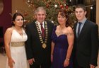 Cllr Michael Maher, Mayor of County Galway, with his wife Martina and their daughter Carol and son Niall at the County Galway Charity Mayoral Ball at the Lough Rea Hotel.