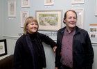 Vicky Harkin, Barna, and Brian McEnery, Claddagh, at the opening of "Buíochas-Gratitude", Angeline Cooke's new exhibition of paintings, dedicated to all organ donors. The exhibition, inspired by the Circle of Life National Organ Donor Commemorative Garden in Salthill, is on display in Renzo Café, Eyre Street, until 12th January 2020. Proceeds from the sale of paintings will go to Strange Boat Donor Foundation. <br />
